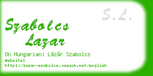 szabolcs lazar business card